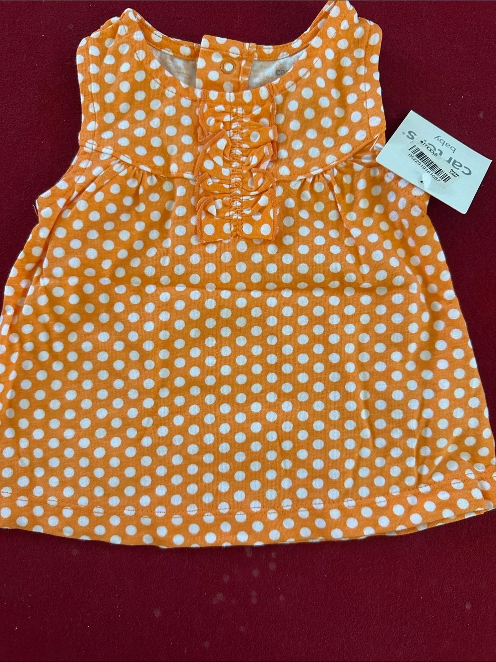 Carter's Orange Polka Dot Tank Top